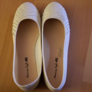 Cream flat Shoes